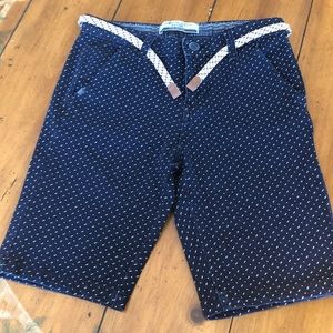 Boys belted imported designer shorts